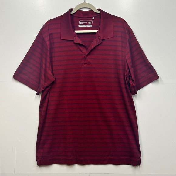 Cutter & Buck Polo Shirt Striped Golf Evaporative‎ Cooling XL - Picture 1 of 11